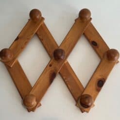 Charlotte Perriand Style Pine Accordion Coat Hanger - Front View Two - Styylish