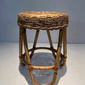 Franco Albini Style Rattan Stool