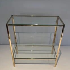Jacques Théophile Lepelletier Bronze and Glass Magazine Rack - Front View - Styylish