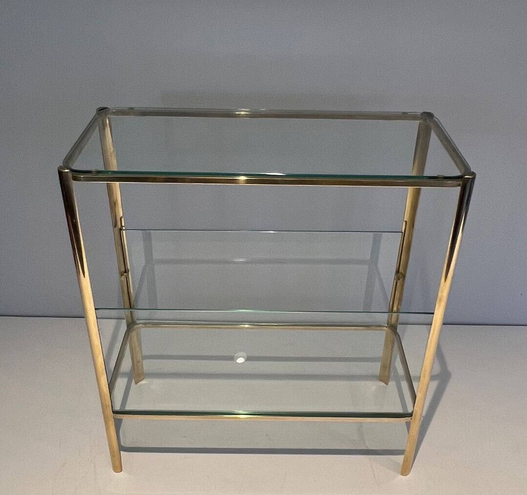 Jacques Théophile Lepelletier Bronze and Glass Magazine Rack - Front View - Styylish