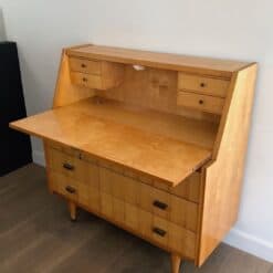 French Sycamore Drop-Front Secretary Desk - Image 3