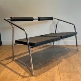 1970s System Chrome and Rubber Sofa