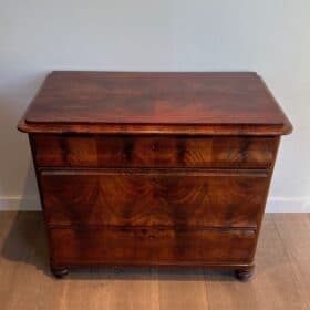 French Empire Commode in Flamed Mahogany