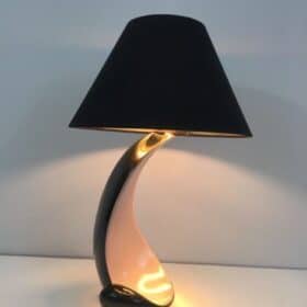 French Ceramic Table Lamp, circa 1950
