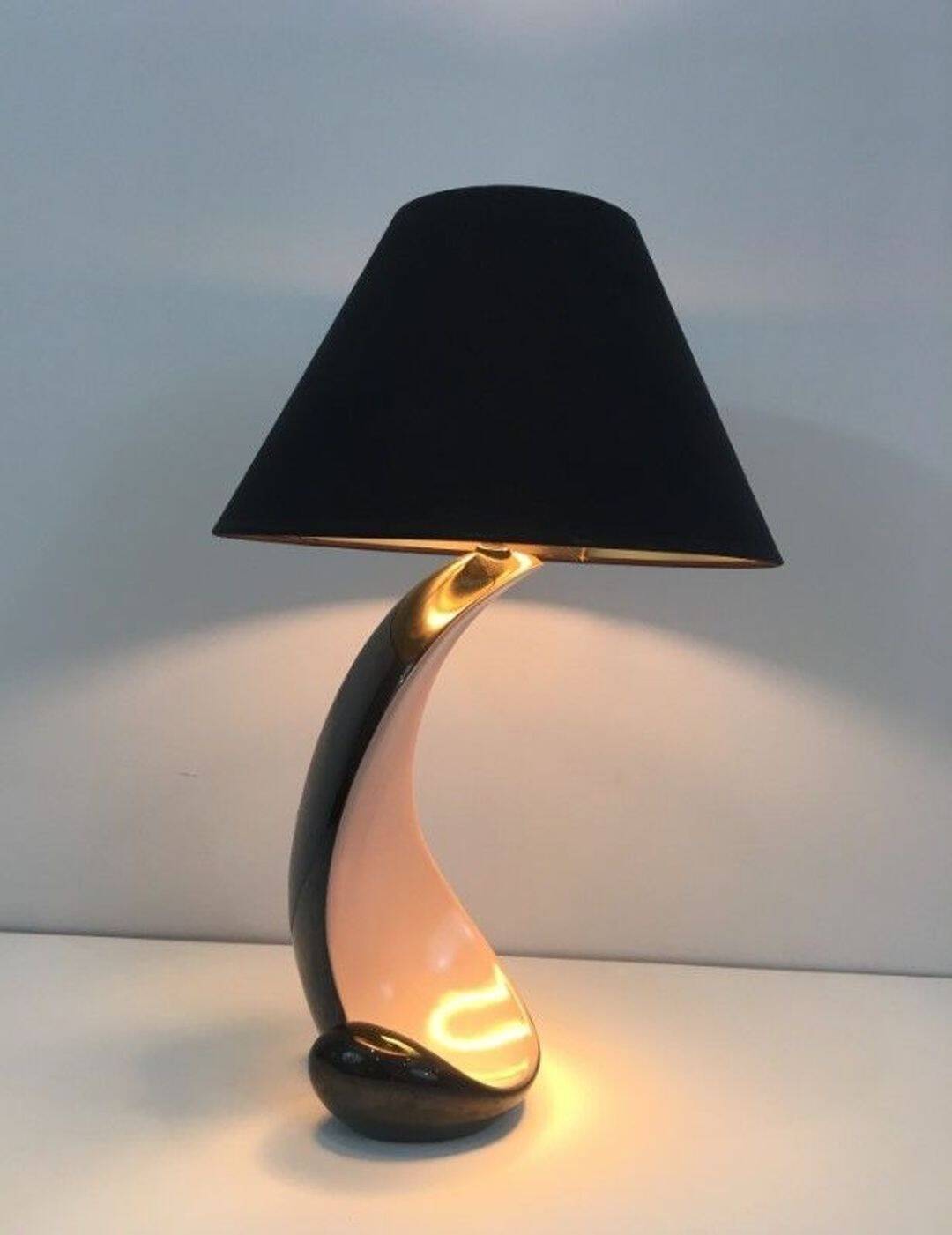 French Ceramic Table Lamp, circa 1950 - Image 3
