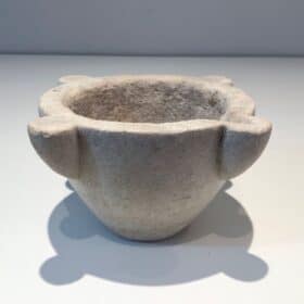 18th-Century French Marble Mortar with Ear Handles