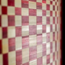 Marianne Leal “Homage to Vasarely” Straw Marquetry Panels - Detail Two - Styylish