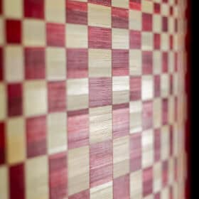 Marianne Leal “Homage to Vasarely” Straw Marquetry Panels