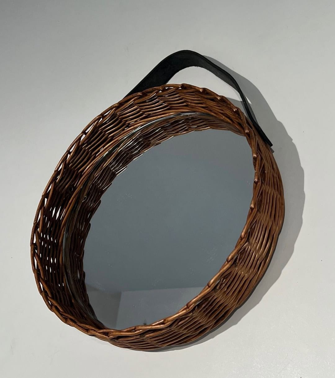 Mid-Century French Rattan Mirror - View Three - Styylish