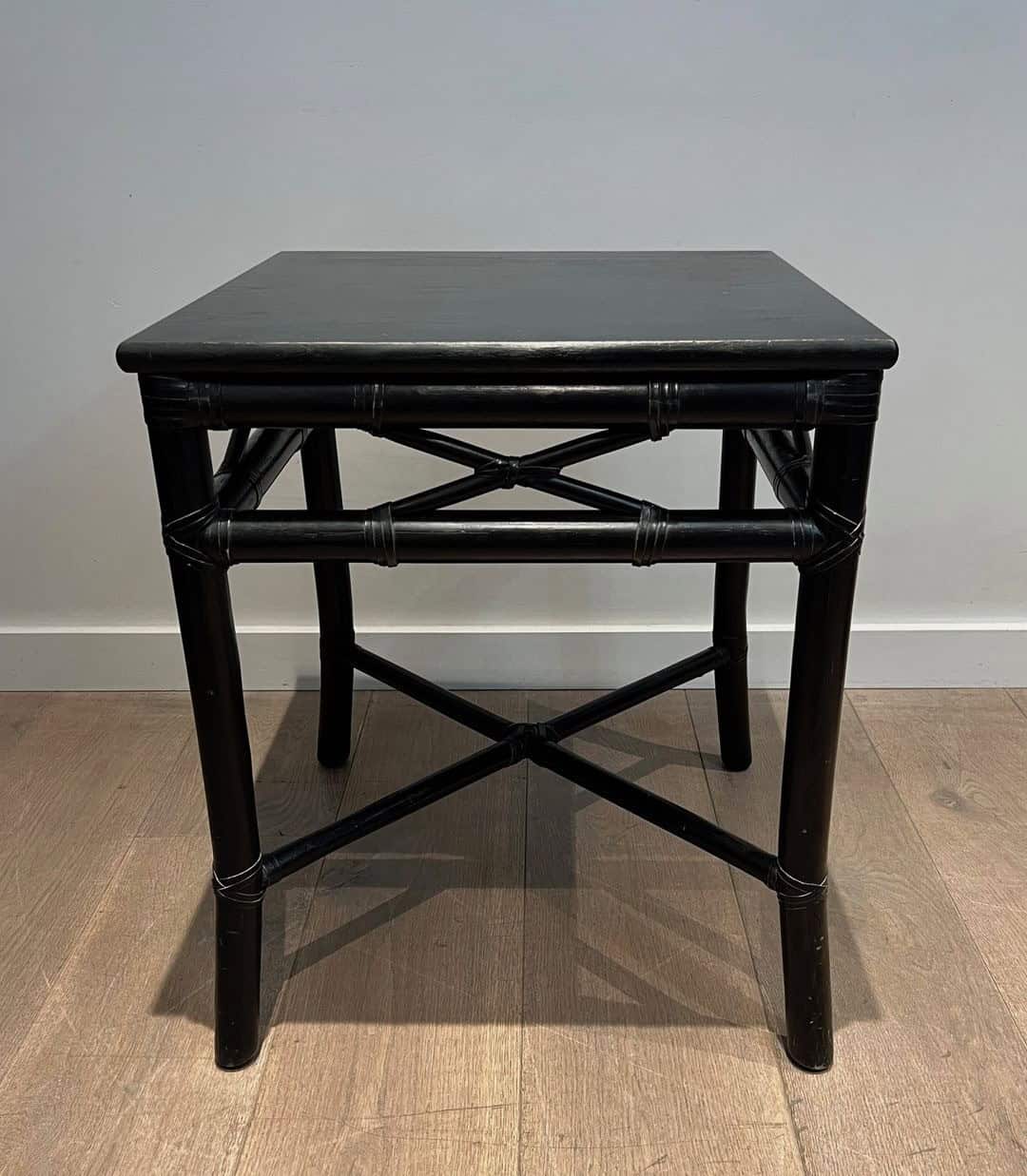 Pair of Faux Bamboo Side Tables by Gasparucci Italo, Italy, circa 1970 - Image 4