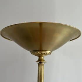 French Neoclassical Brass Floor Lamp