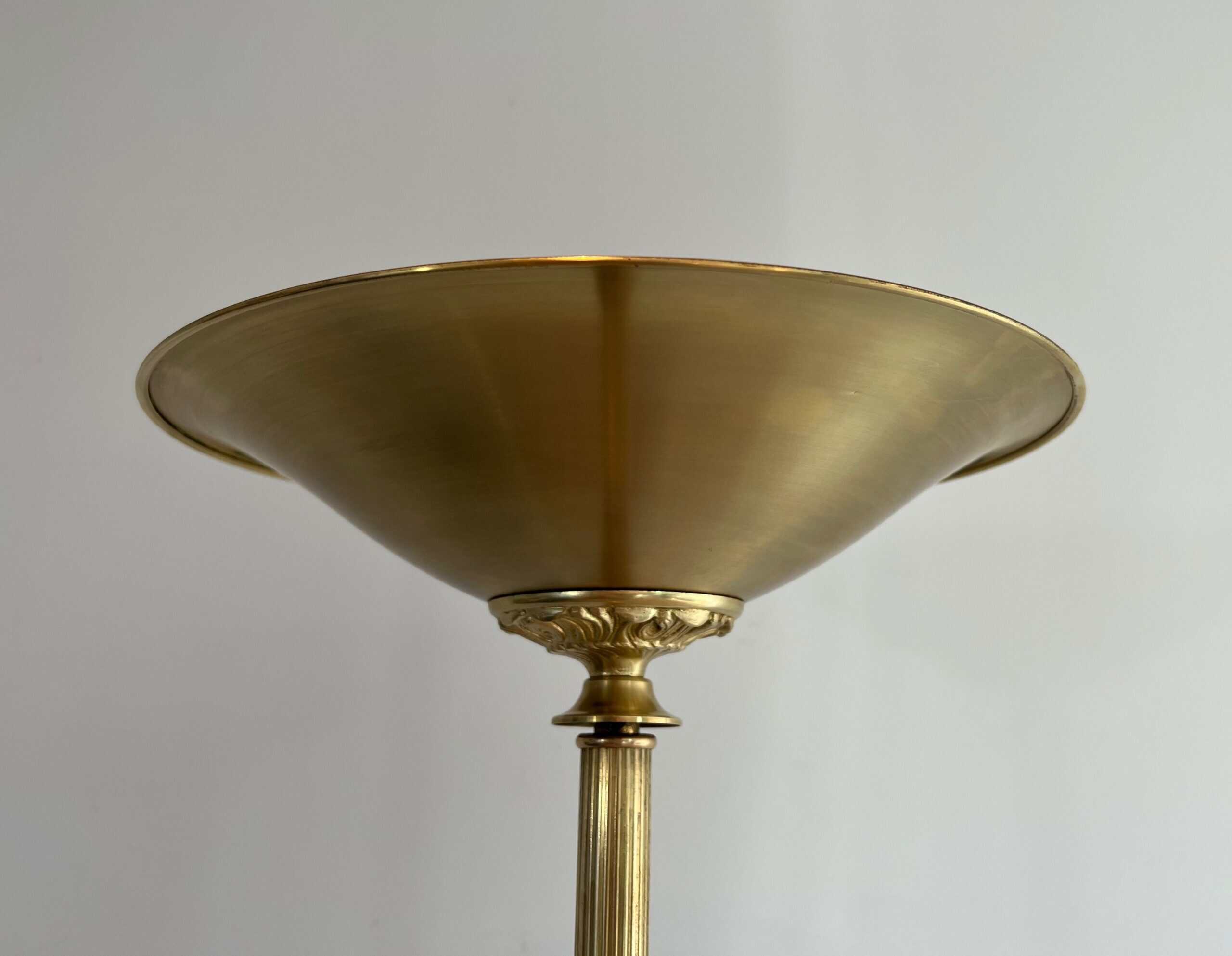 French Neoclassical Brass Floor Lamp - Detail One - Styylish