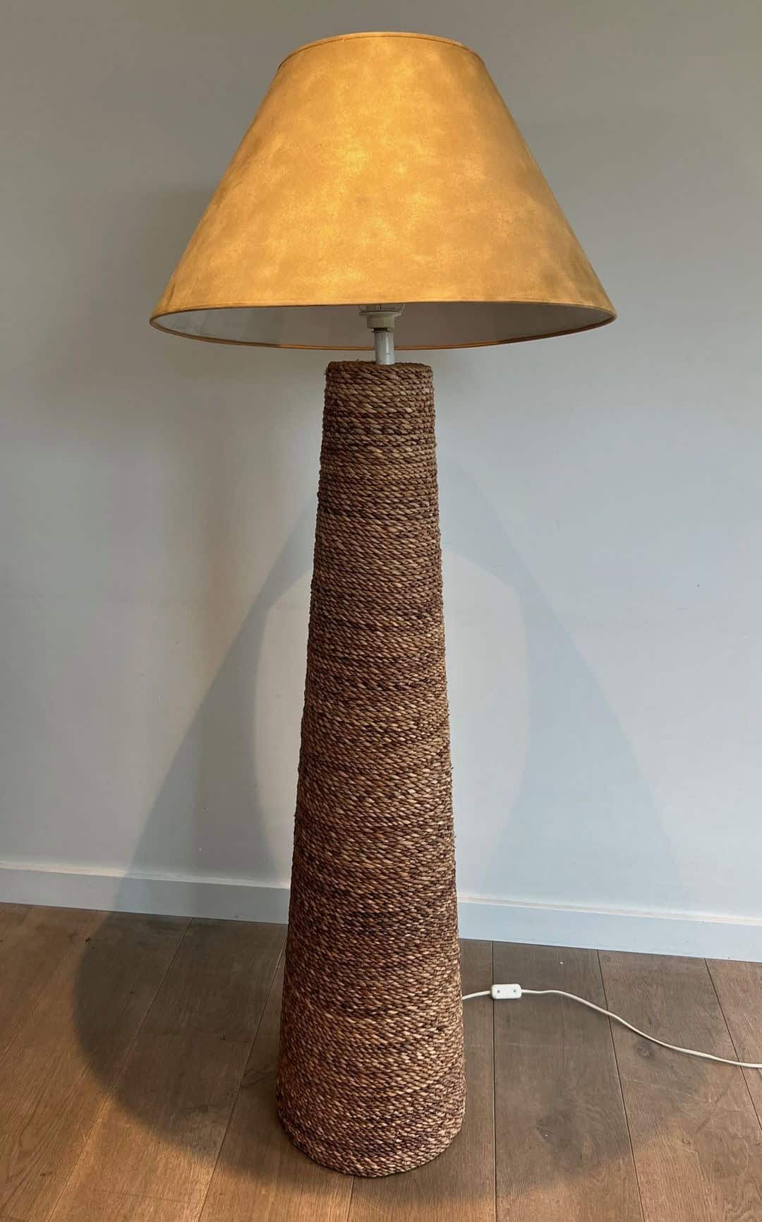 Audoux-Minet Style Rope Floor Lamp - Low Angled View - Styylish
