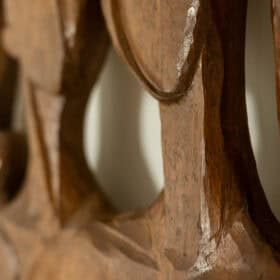 Roger Kressmann. Walnut panel carved with a gouge. 1980s.