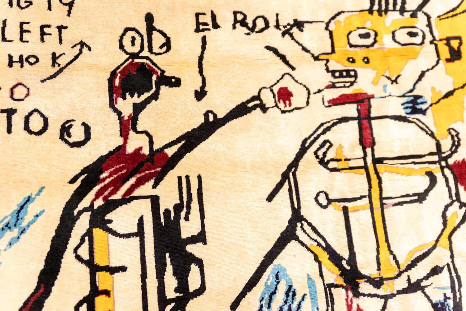 Jean-Michel Basquiat Inspired Wool Tapestry - Detail Three - Styylish
