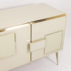 Italian Opal Glass and Gilded Bronze Sideboard - View from Above - Styylish