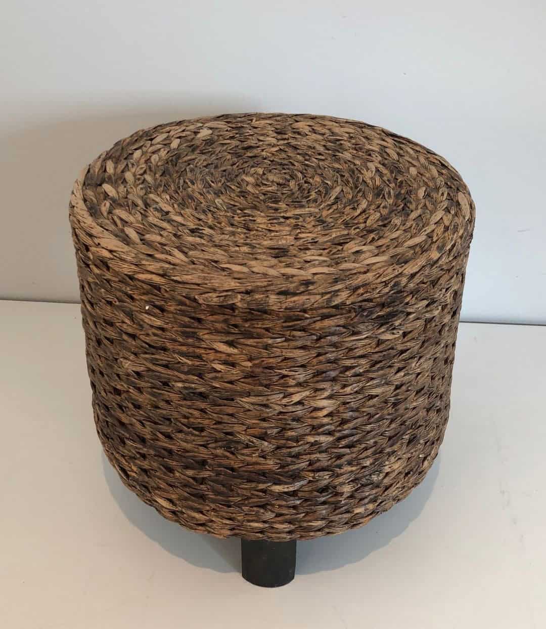 Audoux-Minet Style Rope Stool - Rear View - Styylish