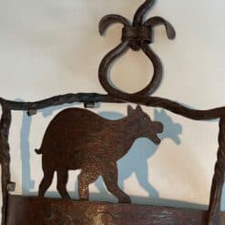 Pair of French 1950s Wrought Iron Animal Wall Lights - Image 4