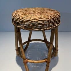 Franco Albini Style Rattan Stool - Image 4