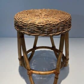 Franco Albini Style Rattan Stool