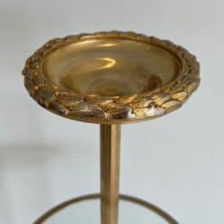 Maison Baguès Gilt Brass and Glass Standing Ashtray - Image 4