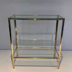 Jacques Théophile Lepelletier Bronze and Glass Magazine Rack - Front View Two - Styylish