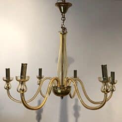Pair of 1970s Murano Champagne Glass Chandeliers - Image 4