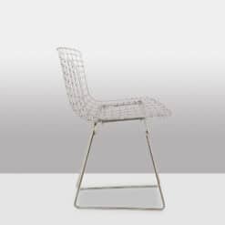 Harry Bertoia for Knoll Chrome-Plated Steel Chairs - Side View - Styylish