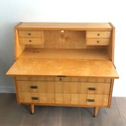 French Sycamore Drop-Front Secretary Desk - Image 4
