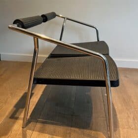 1970s System Chrome and Rubber Sofa