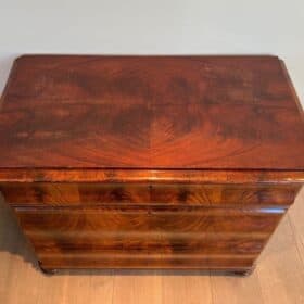 French Empire Commode in Flamed Mahogany
