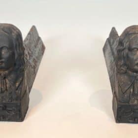 Beethoven Cast Iron Andirons