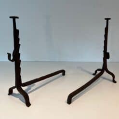 French Wrought Iron Andirons - Image 4