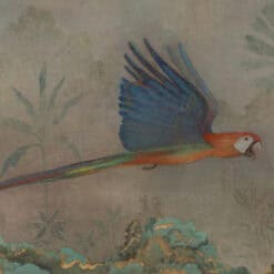 Contemporary French Hand-Painted Parrot Canvas - Detail Three - Styylish