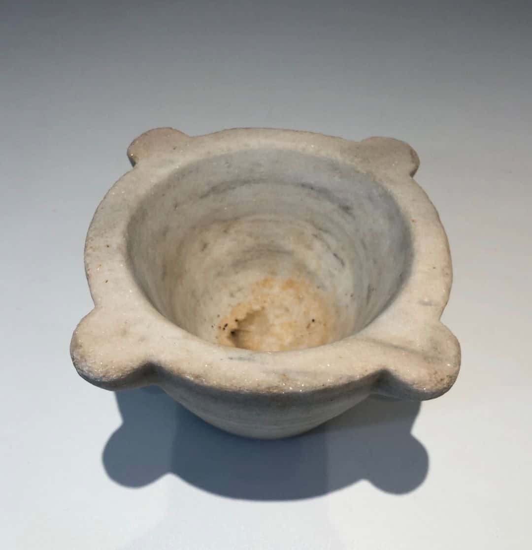 18th-Century French White Marble Mortar with Turned Ridges - Image 5