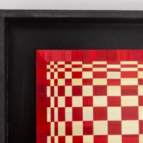 Marianne Leal “Homage to Vasarely” Straw Marquetry Panels