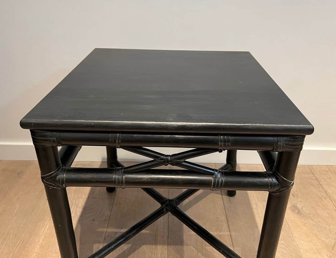 Pair of Faux Bamboo Side Tables by Gasparucci Italo, Italy, circa 1970 - Image 5