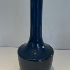 Mid-Century Blue Blown Glass Table Lamp - Base Detail - Styylish