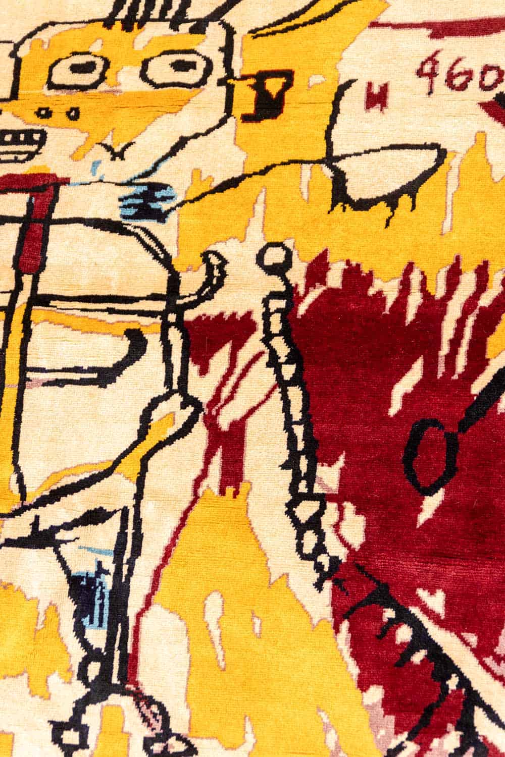 Jean-Michel Basquiat Inspired Wool Tapestry - Detail Four - Styylish