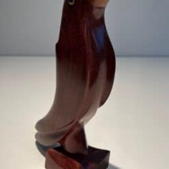French 1970s Carved Hardwood Toucan Sculpture - Body Detail - Styylish