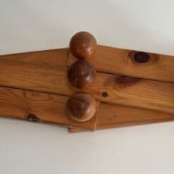 Charlotte Perriand Style Pine Accordion Coat Hanger - Front Retracted View - Styylish