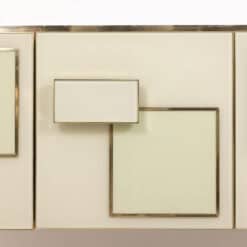 Italian Opal Glass and Gilded Bronze Sideboard - Front Detail - Styylish