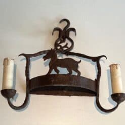 Pair of French 1950s Wrought Iron Animal Wall Lights - Image 5