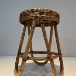 Franco Albini Style Rattan Stool - Image 5