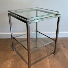 Pair of Guy Lefèvre Side Tables for Maison Jansen, France, 1970s