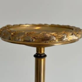 Maison Baguès Gilt Brass and Glass Standing Ashtray