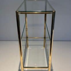 Jacques Théophile Lepelletier Bronze and Glass Magazine Rack - Side View - Styylish