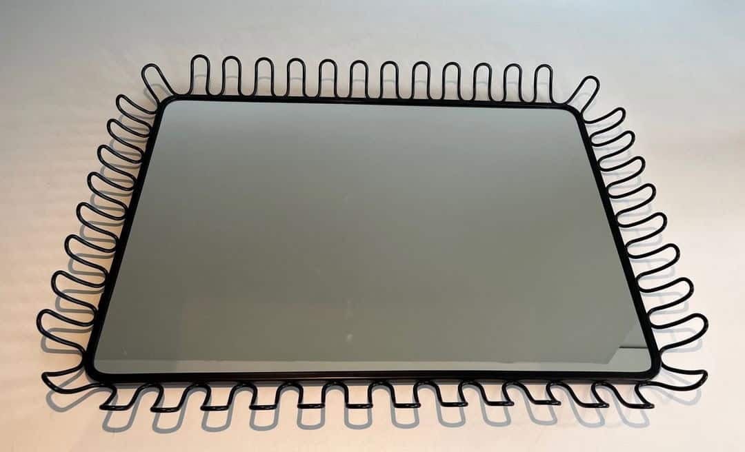 French Jean Royère Style Coiled Wire Mirrors - Image 5