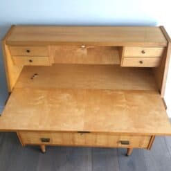 French Sycamore Drop-Front Secretary Desk - Image 5