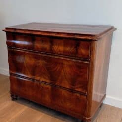 French Empire Commode in Flamed Mahogany - Angled View - Styylish